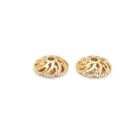 Tapas de cuentas de copos de nieve de latón de Color dorado de 18K, accesorios de alta calidad para manualidades, materiales para hacer joyas, sitio web oficial de Rosediy - details 35