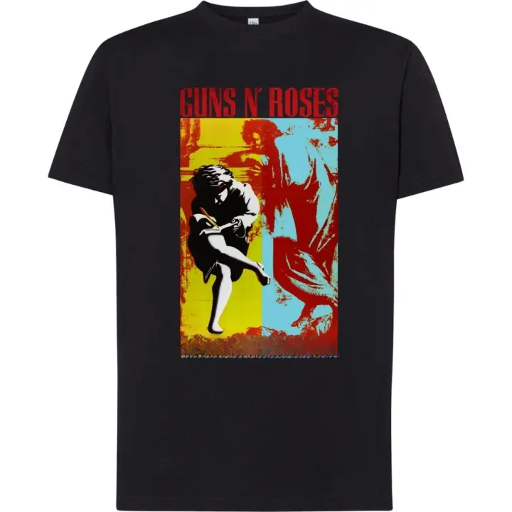 Camiseta Guns n Roses - |   Algodón |   Manga Corta y Manga Larga - Tejido tubular, sin costuras laterales. - Punto liso - 1