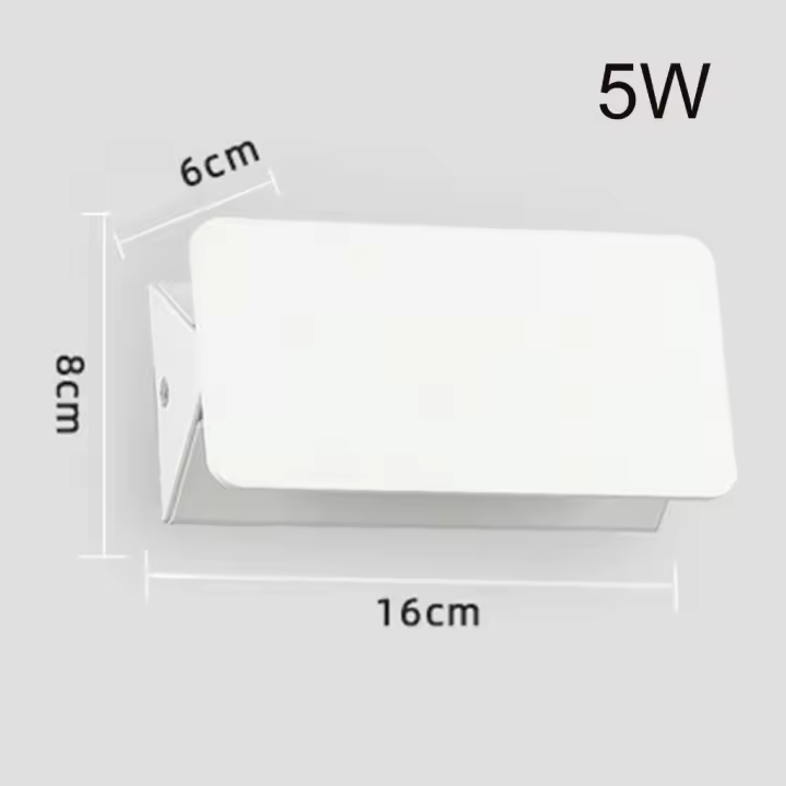 Lámpara de pared LED de ángulo intercambiable de aluminio de 5W/10W, lámpara de interior/exterior, lámpara de pasillo, lámpara de pared del dormitorio - 1