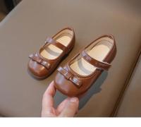 Zapatos de cuero para niñas, calzado de estilo coreano con fondo suave y pajarita, planos versátiles y elegantes, novedad de otoño, 2024 - details 6