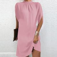 Nuevo Vestido holgado de cuello redondo con manga de murciélago a la moda para mujer - details 10