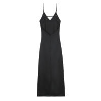 TRAFZA 2025, vestido elegante ajustado para fiesta en la playa, vestido de verano para mujer, Sexy, sin mangas, con espalda descubierta, cuello en V, cremallera trasera, vestido Midi liso - details 9