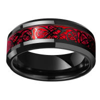 Anillos de Pareja de Acero Inoxidable Anillo de Dragón Celta con Dijes para Hombres - details 4