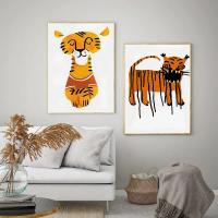 Póster de tigre clásico, pintura en lienzo de Graffiti abstracto, decoración de arte de la pared adecuada para sala de estar, sala audiovisual - details 6