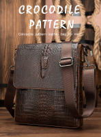 Bolso crossbody de moda para hombres hecho de cuero genuino, bolso flip crossbody para hombres, bolso de hombro casual para hombres - details 3
