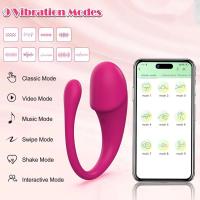 Vibrador inalámbrico con aplicación Bluetooth para mujer, estimulador de clítoris de huevo con Control remoto, masajeador de punto G, Juguetes sexuales para mujeres y adultos, bragas - details 0