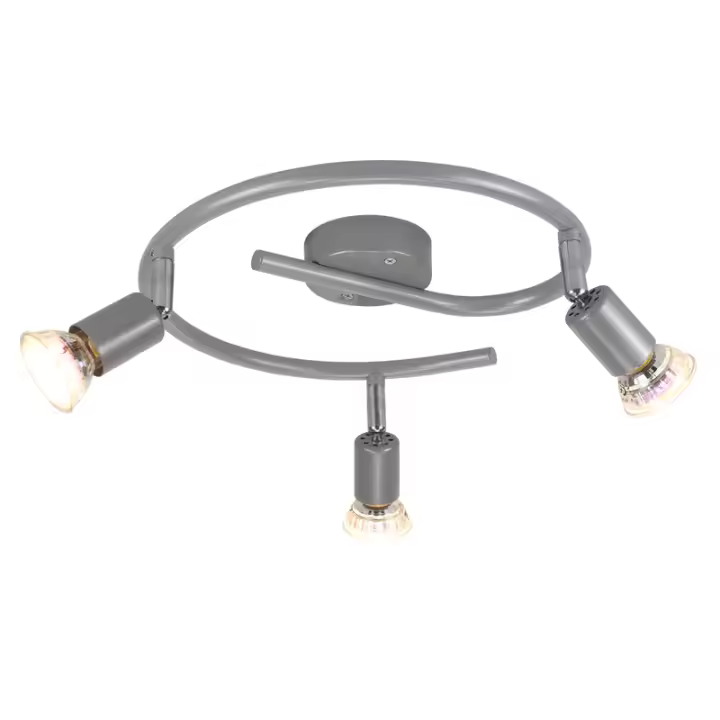 CBJKTX Foco de techo LED ajustable GU10 Focos de techo 3 lámparas Sala de estar industrial - 1