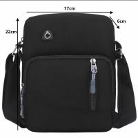 Bolso de hombro para hombre de poliéster DL-30 |   Ligero, blanqueado, impermeable |   Diseño compacto con compartimentos Conector para auriculares | - details 10