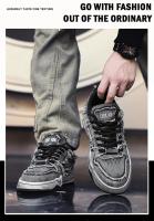 Zapatos de skate retro de mezclilla personalizados para hombre, zapatos deportivos versátiles para hombre, pareja de deportes al aire libre y zapatos casuales. - details 14