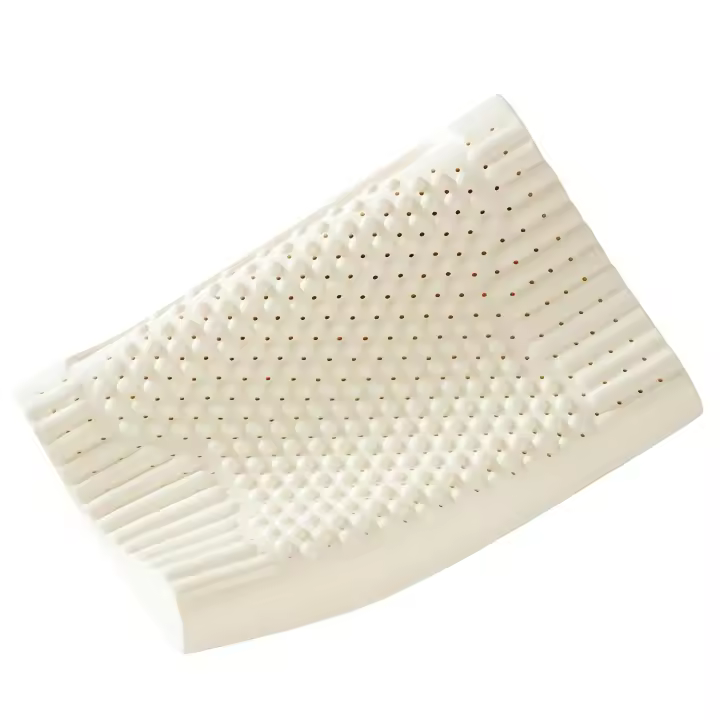 Almohadas de látex Natural para dormir de lado, espalda y estómago, alivio del dolor de cuello - 1