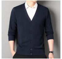 Cardigan Casual para Hombres Cuello en V Pantalón de Moda de Otoño e Invierno Tejido de Botones - details 4