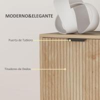 Estantería ajustable de 2 puertas con sistema antivuelco y patas de madera de pino para comedor/pasillo - details 2