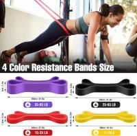 Banda Elástica de Musculación, Niveles de Resistencia en Bandas Elásticas de Musculación, Bandas Fitness Gomas Elásticas para Deporte, Pilates, Yoga - details 2