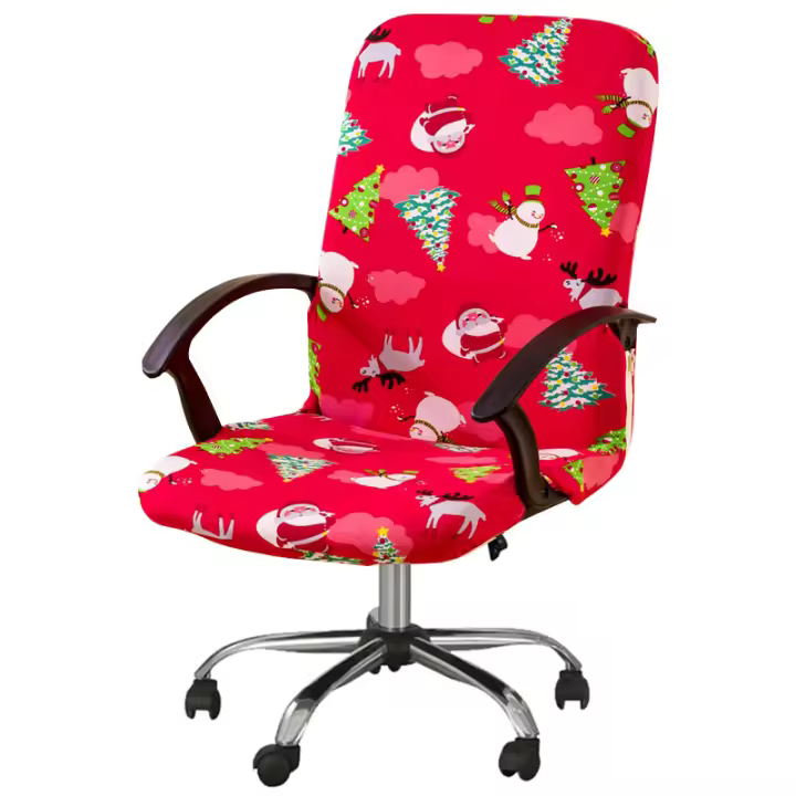 Sillas y ordenadores de oficina con estampado floral, cubierta elástica para asientos giratorios, escritorio, juegos, desmontable - 1