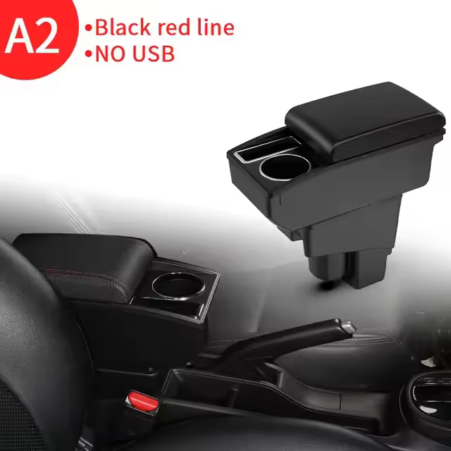 Reposabrazos para coche, caja de almacenamiento de brazo para Honda Fit Jazz 1, 2003-2007, 2003, 2004, 2005, 2006, 2007 - 1
