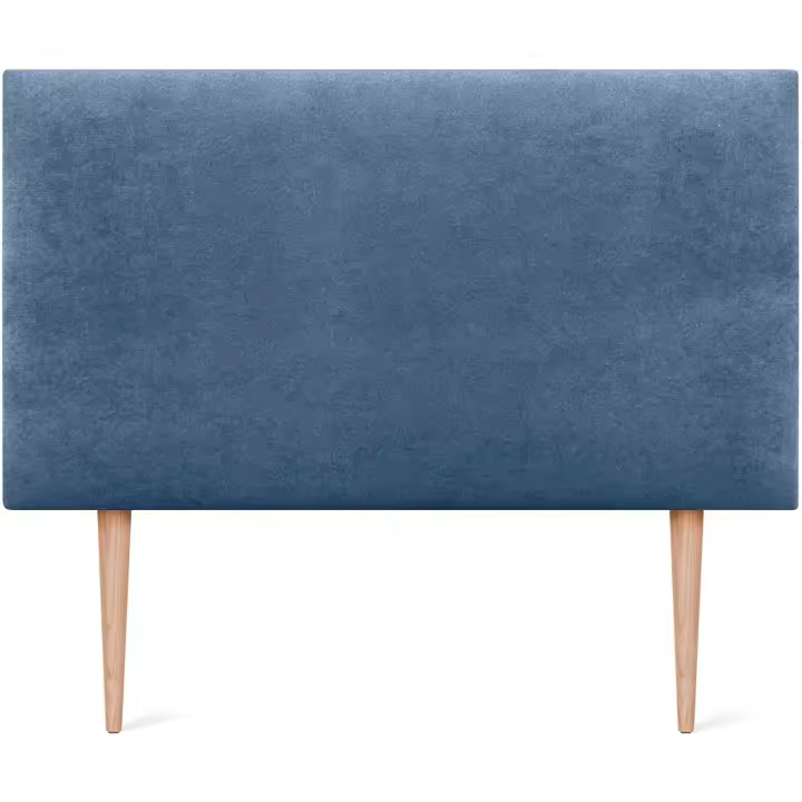 Cabecero de Polipiel o Tela Liso con Patas cabeceros Cabezal tapizado Cama Lujo (135x105cm con Patas (Camas 120/135/140), Tela Beige) - 1