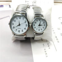 Reloj para hombres de mediana edad y mayores, reloj de pulsera de cuarzo con números grandes para mujer, banda de acero para primavera - details 0