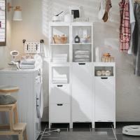 Armario de Suelo para baño Mueble Columna de baño con 2 Cajones y 1 Estantes Blanco 30 x 30 x 89 cm Blanco - details 13