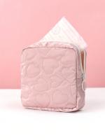 Bolsa De Viaje Portátil Y Luminosa Para Faldas Sanitarias Con Estampado De Amor Bolsa De Almacenamiento De Cosméticos De PU Cierre De Cremallera - details 3