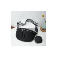 Riñoneras de media luna para mujer, bolso de pecho informal de cuero PU con monedero pequeño, bolsos cruzados de viaje de gran capacidad - details 3