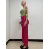 Moda femenina New -End Color sólido Pierna ancha con lentejuelas drapeadas Pantalones casuales para mujer - details 89