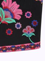 Chaleco Floral bordado Vintage para mujer, chaleco abierto sin mangas, Top corto informal de verano - details 31