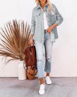 Otoño e Invierno Nueva Chaqueta Casual Ligera con Bolsillo de Diamante de Color Sólido para Mujer - details 29