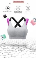 3 Pcs Deporte Bra Top Para Mujer Transpirable Absorbe Sudor Con Almohadillas Shockproof Para Gimnasio Correr Fitness Yoga Sin Costuras - details 2