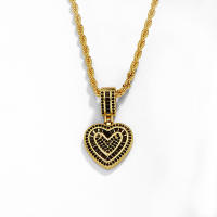 VYZW-Love Cadena de clavícula Metal Hip Hop Accesorios Suéter Cadena Collar con Colgante para Mujer - details 8