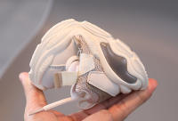 Zapatos Deportivos informales de cuero para niños y niñas, zapatillas de malla para correr, transpirables, suela suave - details 22