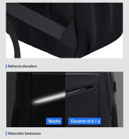 Mochila minimalista para hombre, mochila para ordenador de 15,6 pulgadas, almacenamiento multicapa, con interfaz USB - details 12