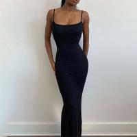 Vestido de fiesta sin mangas con tirantes finos y degradado largo sin espalda a la moda de verano para mujer - details 0