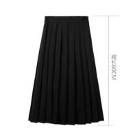 Falda plisada de cintura alta para mujer, vestido largo universitario - details 6