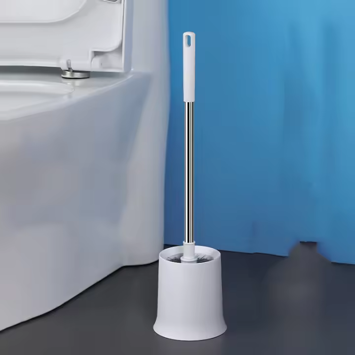 Escobillas de Baño con Soporte de Secado Rápido, Escobillas de Inodoro de Montaje en Suelo o Montaje en Pared, Blanco - 1