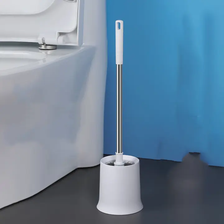 Escobillas de Baño con Soporte de Secado Rápido, Escobillas de Inodoro de Montaje en Suelo o Montaje en Pared, Blanco - 1