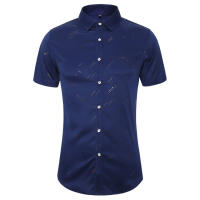 Camisas de Negocios Casuales para Hombres Estampado Elegante, Elástico, Sin Hierro, Ropa de Oficina Formal, Talla Grande, Moda de Trabajo - details 5