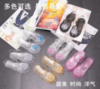 Zapatos de gelatina de cristal de concha, zapatos de playa para bebés estilo princesa - details 2