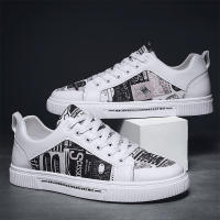 Versión coreana de lona graffiti board zapatos personalizados pequeño blanco casual marea zapatos de los hombres adolescentes marea - details 3