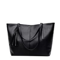 Bolsos de mano de gran capacidad para mujer, bolso de mano con diseño de borla Retro, bandolera de cuero de PU de marca de lujo, bolso principal con asa superior para mujer - details 9