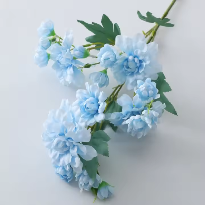 Flor de peonía Artificial de 63cm, 5 tenedores de plástico, rama de flor de peonía de seda, elegante flor falsa hecha a mano, decoración de balcón - 1