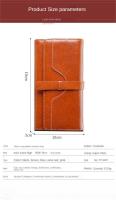 Cartera larga de cuero para mujer Anti-robo RFID, hecha de cuero genuino con lining de microfibra - details 5