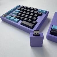 Jin75 Teclado Inalámbrico Modo Único 2.4G Dongle Color Rosa Morado y Negro Teclado Mecánico Personalizable con Intercambio Térmico VIAL Color Rosa Accesorios para Teclado DIY Juego de Teclado. - details 2