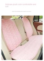 Felpa cálida de invierno rosa avanzada con funda de cojín de asiento antideslizante para coche simple universal - details 1