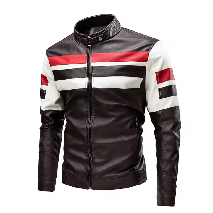 PU n cuero alto ne torcycle, corful, moda masculina - 1
