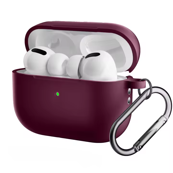 Funda de Silicona con Llavero y Correa de Mano 2, Protector de Auriculares, Accesorios para Pro 2 - 1