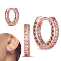 Pendientes de aro de Plata de Ley 925 para mujer, aretes con forma de corazón, luna y estrella, regalos de joyería - details 4