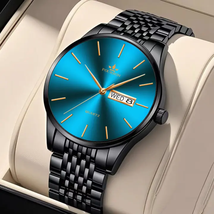 Reloj de cuarzo minimalista para hombre con calendario doble - 1