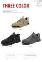 Nuevos zapatos de seguridad para el trabajo transpirables, plantillas de Eva cómodas y versátiles a la moda, zapatos superiores de goma para hombres, zapatillas de deporte para hombres, resistentes al desgaste - details 5