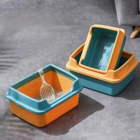 Caja de arena para gatos grande súper grande, desodorante de inodoro para gatos completo y semicerrado y productos para gatos pequeños a prueba de arena - details 2