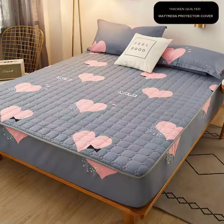 Funda Protectora de Colchón Acológica Gruesa Para Pareja de 2 personas, Sábana bajera de lujo, almohadilla de Protección de estilo - 1